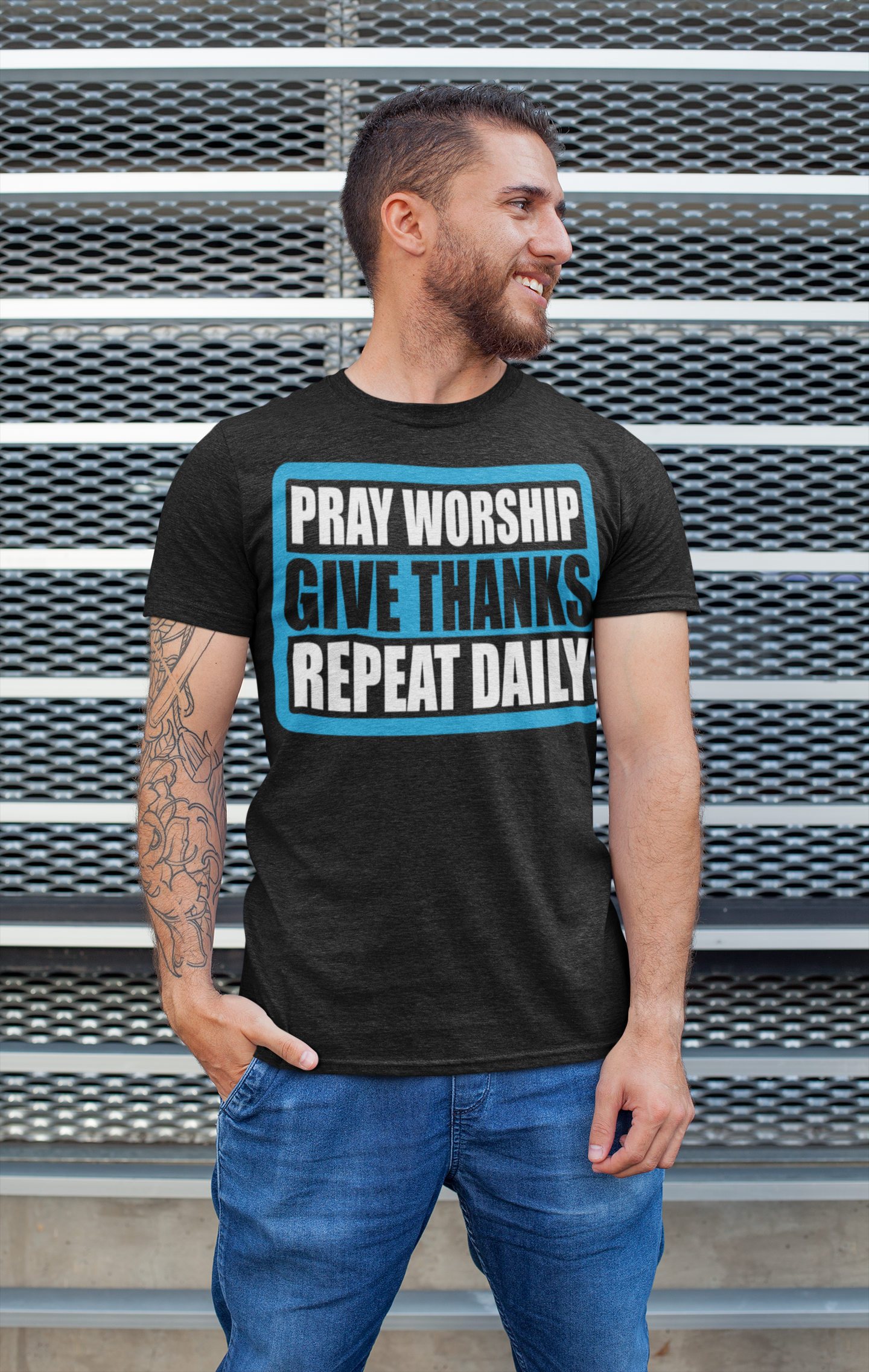 Praise Worship Repeat T-Shirt - Cannon Keepsakes
